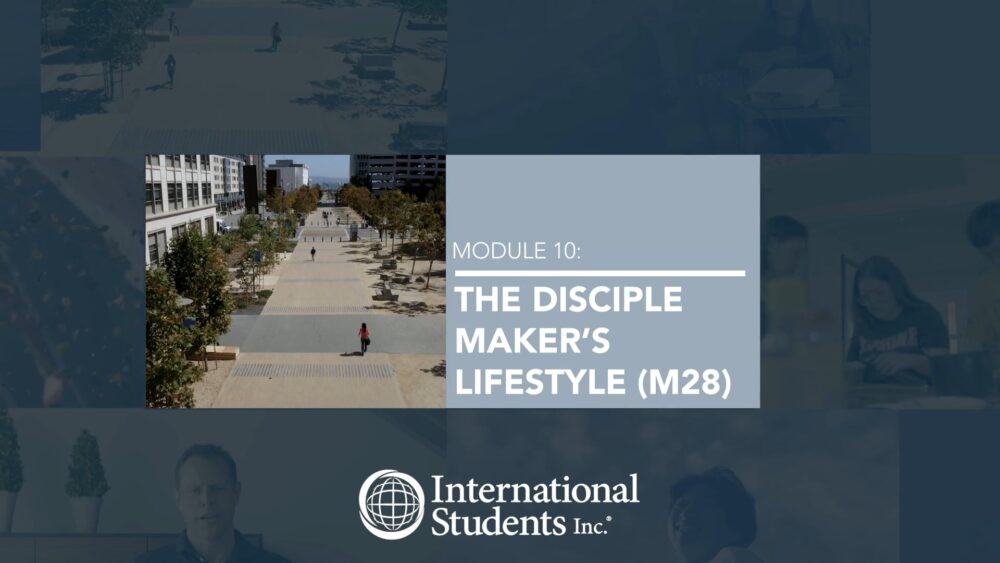 Module 10: The Disciple Maker's Lifestyle (M28) Image